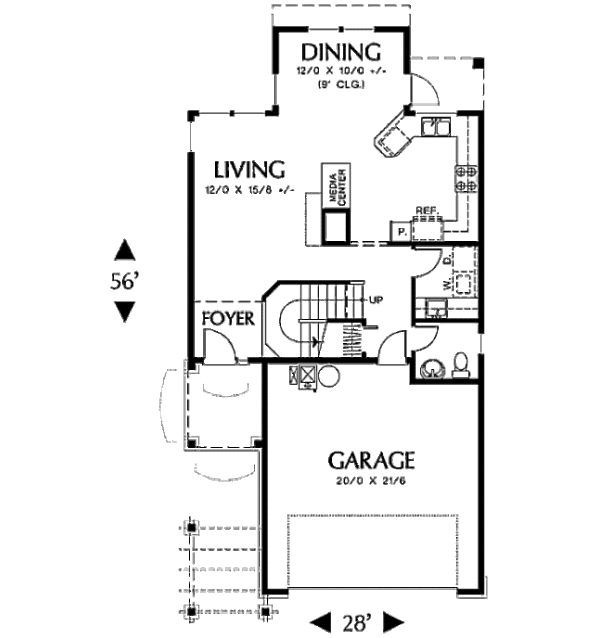 House Plan Design - Craftsman Floor Plan - Main Floor Plan #48-319