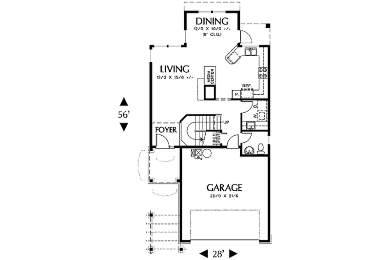 Dream House Plan - Floor Plan - Main Floor for Craftsman House Plan #48-319 - 4 bed, 2.5 bath