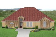 Mediterranean Style House Plan - 4 Beds 2.5 Baths 2856 Sq/Ft Plan #84-529 