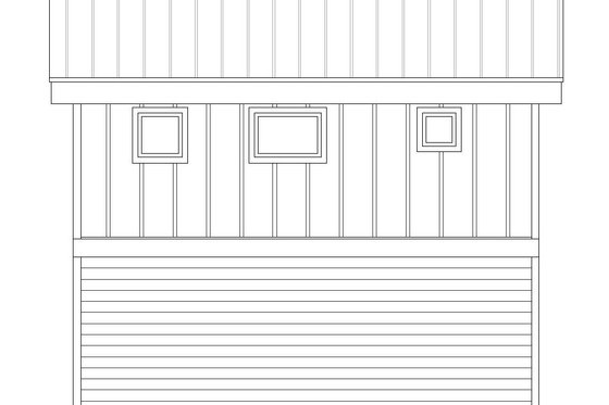 Exterior - Rear Elevation for Contemporary House Plan #932-177, 1 bath