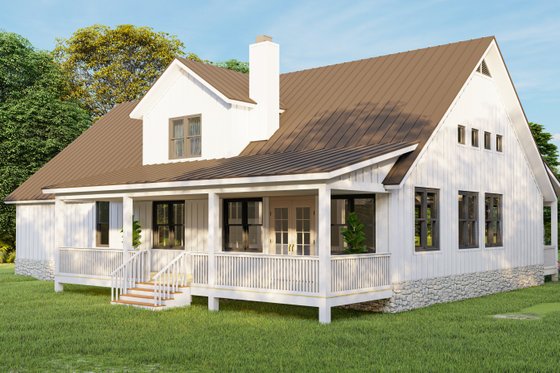 Exterior - Other Elevation for Prairie House Plan #932-1174 - 3 bed, 2.5 bath
