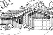 Ranch Style House Plan - 1 Beds 1 Baths 843 Sq/Ft Plan #320-323 