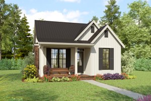 Cottage Exterior - Front Elevation Plan #48-1122