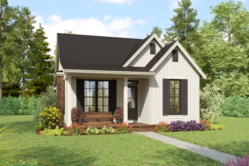 Cottage Style House Plan - 2 Beds 2 Baths 1058 Sq/Ft Plan #48-1122