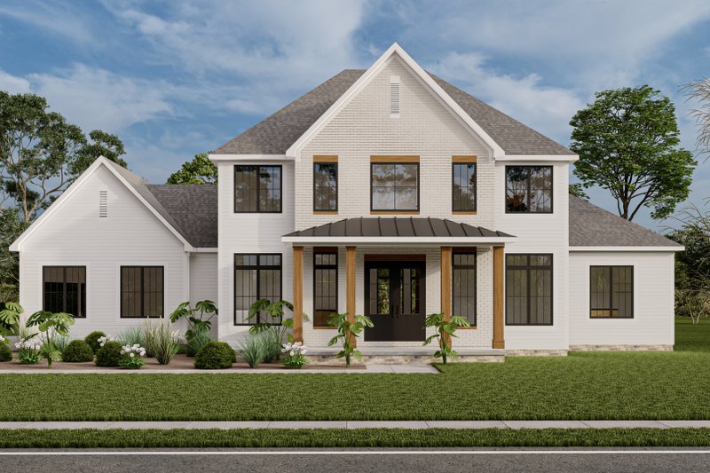 Farmhouse Style House Plan - 4 Beds 3.5 Baths 3649 Sq/Ft Plan #1089-32 Exterior