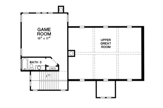 Floor Plan - Upper Floor for Mediterranean House Plan #472-4 - 3 bed, 3.5 bath