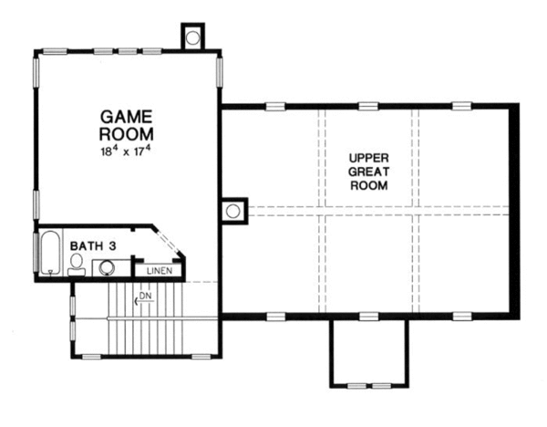 Dream House Plan - Mediterranean Floor Plan - Upper Floor Plan #472-4