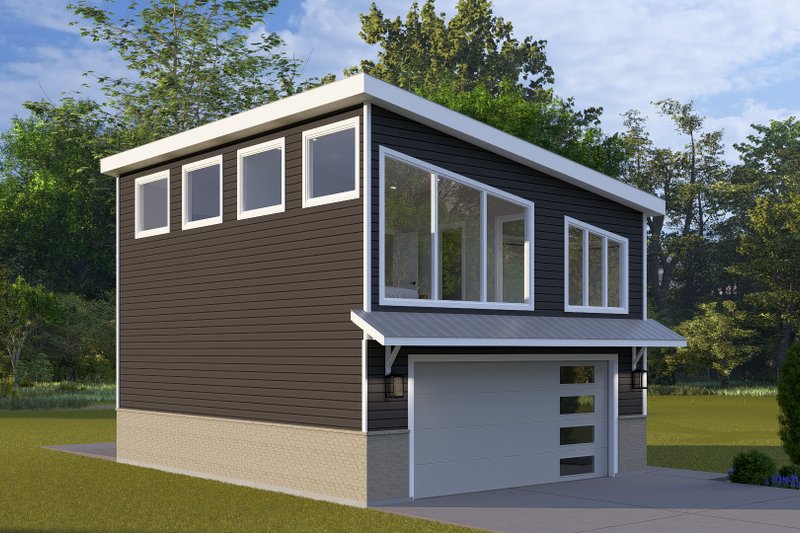 House Plan Design - Exterior - Front Elevation 4 for Modern House Plan #1060-381 - 1 bed, 1 bath