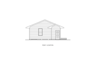 Exterior - Other Elevation 1 for Traditional House Plan #54-633 - 2 bed, 1 bath