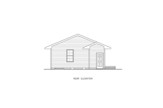 Exterior - Other Elevation 1 for Traditional House Plan #54-633 - 2 bed, 1 bath