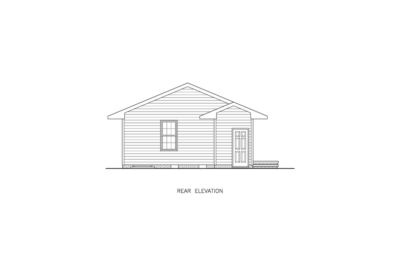 Architectural House Design - Exterior - Other Elevation 1 for Traditional House Plan #54-633 - 2 bed, 1 bath