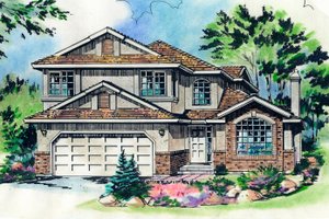 Traditional Exterior - Front Elevation Plan #18-9323