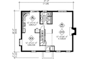 European Style House Plan - 3 Beds 2 Baths 1833 Sq/Ft Plan #25-4251 