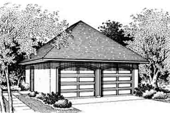 Exterior - Front Elevation for Traditional House Plan #45-263, 0 bath