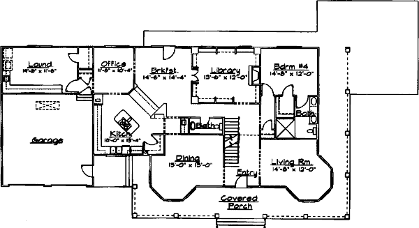 House Blueprint - Victorian Floor Plan - Main Floor Plan #31-103