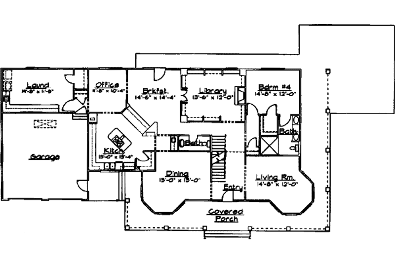 Dream House Plan - Floor Plan - Main Floor for Victorian House Plan #31-103 - 4 bed, 3.5 bath