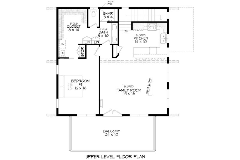House Design - Floor Plan - Upper Floor for Country House Plan #932-1276 - 3 bed, 2 bath