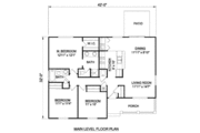 Ranch Style House Plan - 3 Beds 2 Baths 1192 Sq/Ft Plan #116-241 