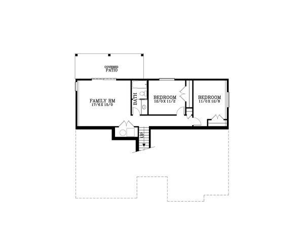 Craftsman Floor Plan - Lower Floor Plan #53-527