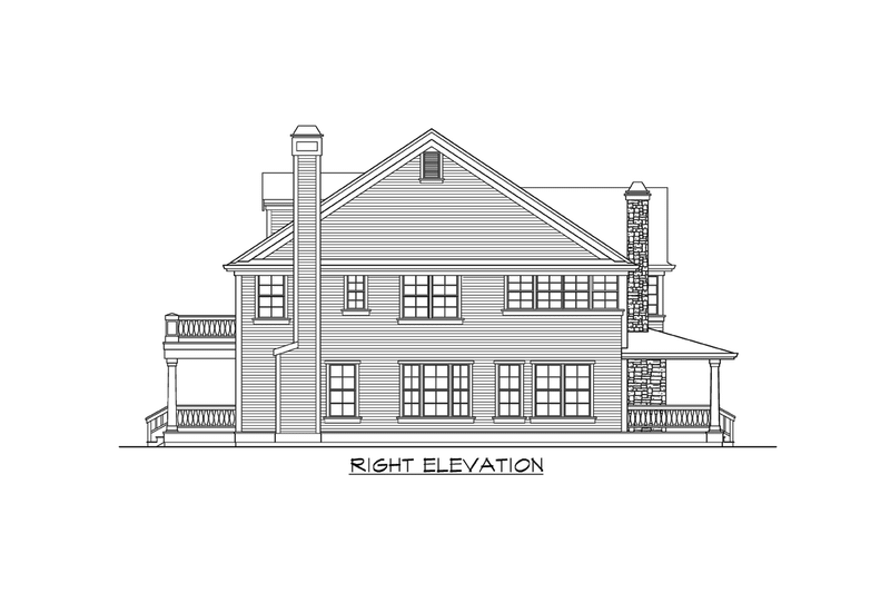 Dream House Plan - Exterior - Other Elevation 3 for Traditional House Plan #132-171 - 4 bed, 3.5 bath