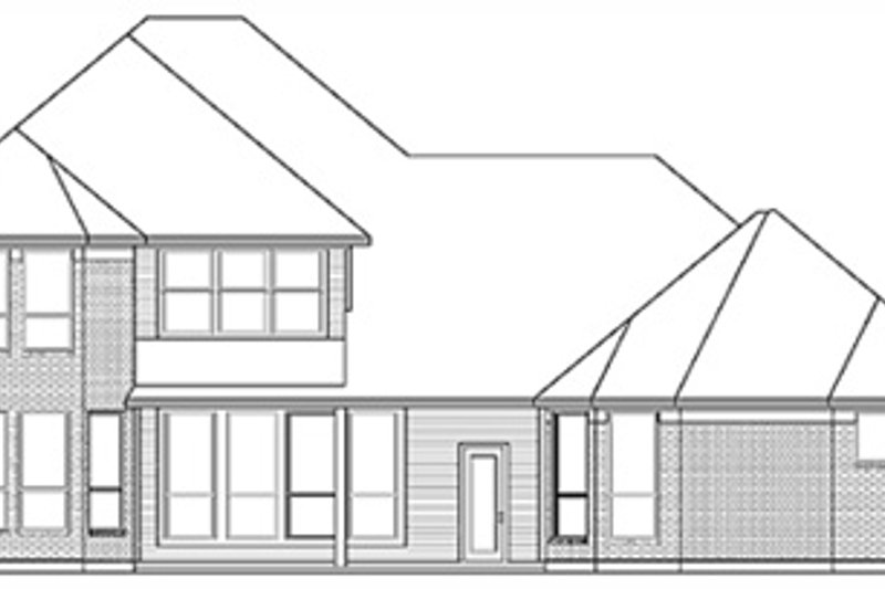 Home Plan - Exterior - Rear Elevation for European House Plan #84-261 - 4 bed, 3 bath