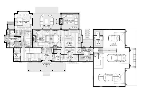 Home Plan - Farmhouse Floor Plan - Main Floor Plan #928-373