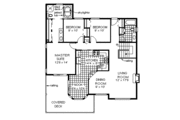 European Style House Plan - 3 Beds 2 Baths 1553 Sq/Ft Plan #18-158 