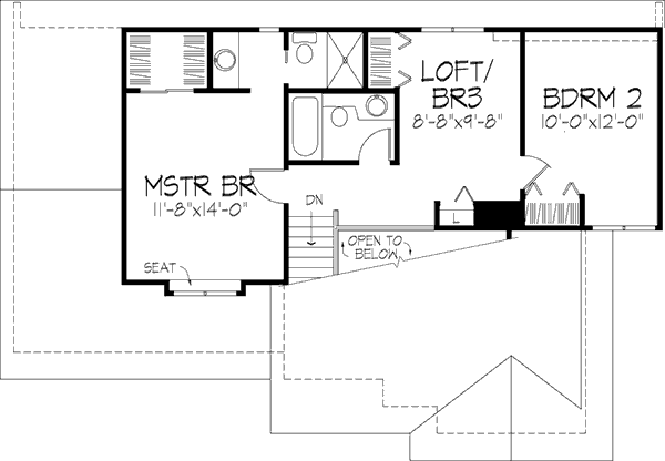 Home Plan - Country Floor Plan - Upper Floor Plan #320-360