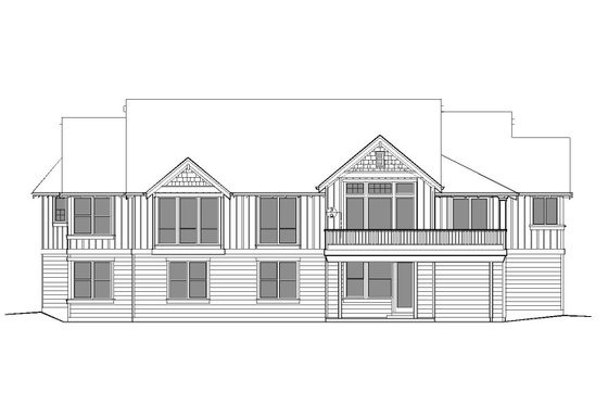 Exterior - Rear Elevation for Craftsman House Plan #48-467 - 4 bed, 3.5 bath