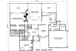 Floor Plan - Main Floor for Traditional House Plan #322-112 - 3 bed, 3.5 bath