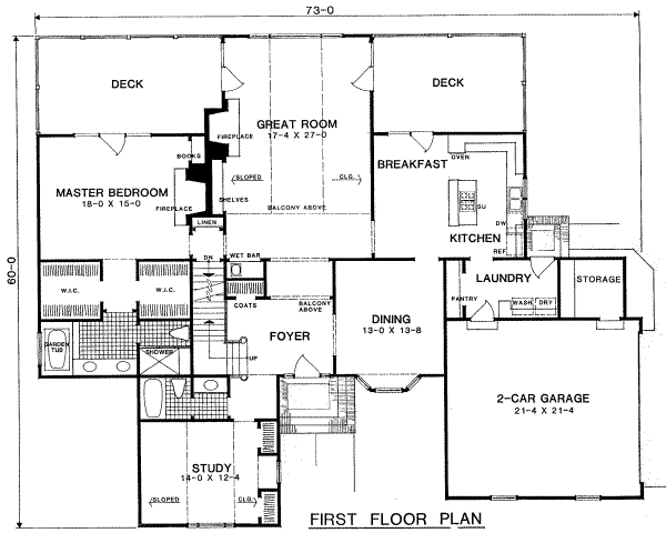 Traditional Floor Plan - Main Floor Plan #322-112
