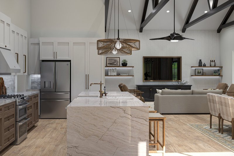 House Blueprint - Interior - Kitchen for Barndominium House Plan #455-582 - 4 bed, 3 bath