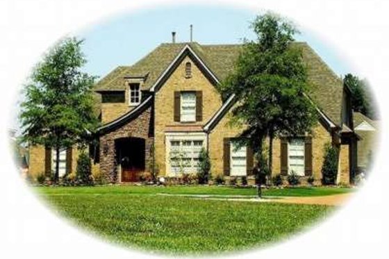 Exterior - Front Elevation for European House Plan #81-1091 - 4 bed, 3.5 bath