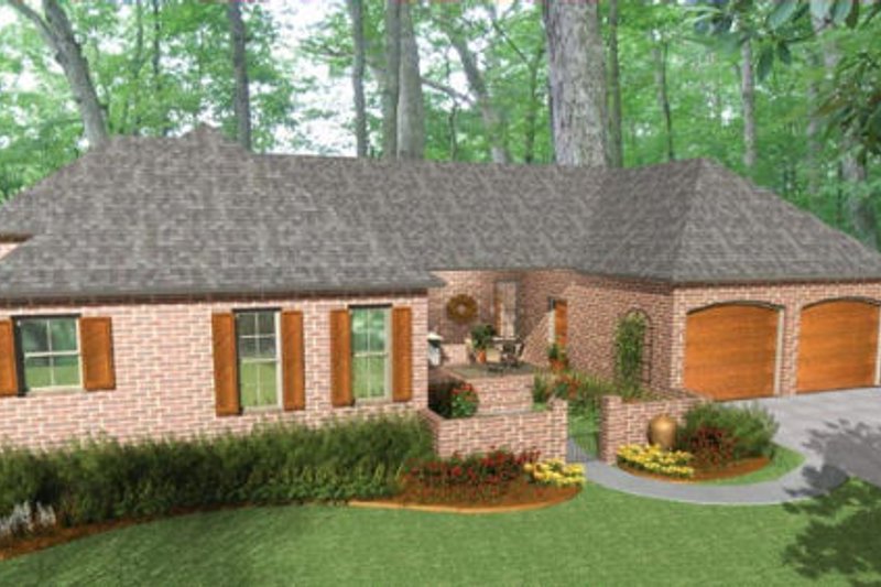 Home Plan - Exterior - Rear Elevation for Traditional House Plan #406-9617 - 3 bed, 2 bath