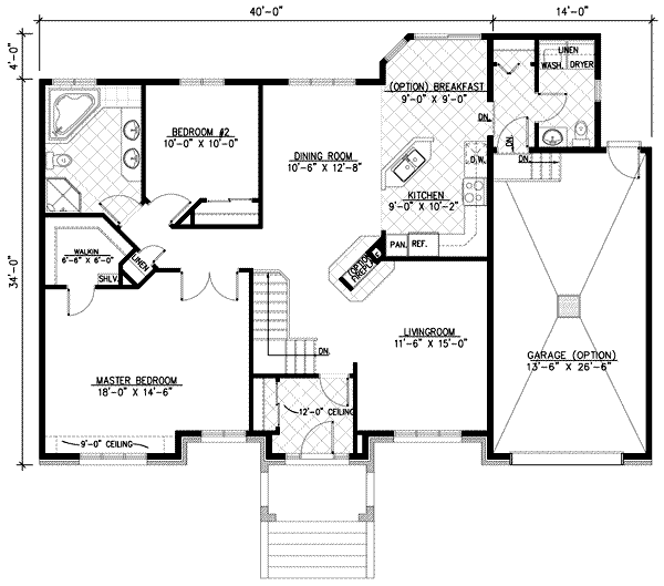 European Floor Plan - Main Floor Plan #138-104