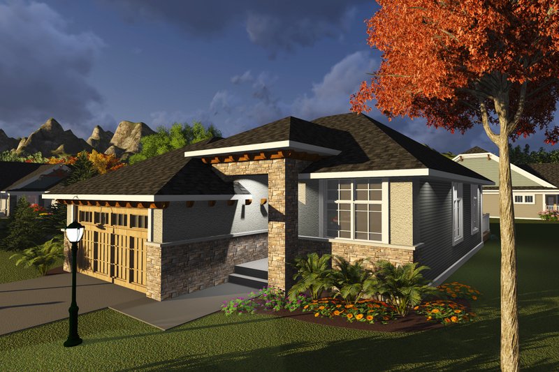Home Plan - Ranch Exterior - Front Elevation Plan #70-1235