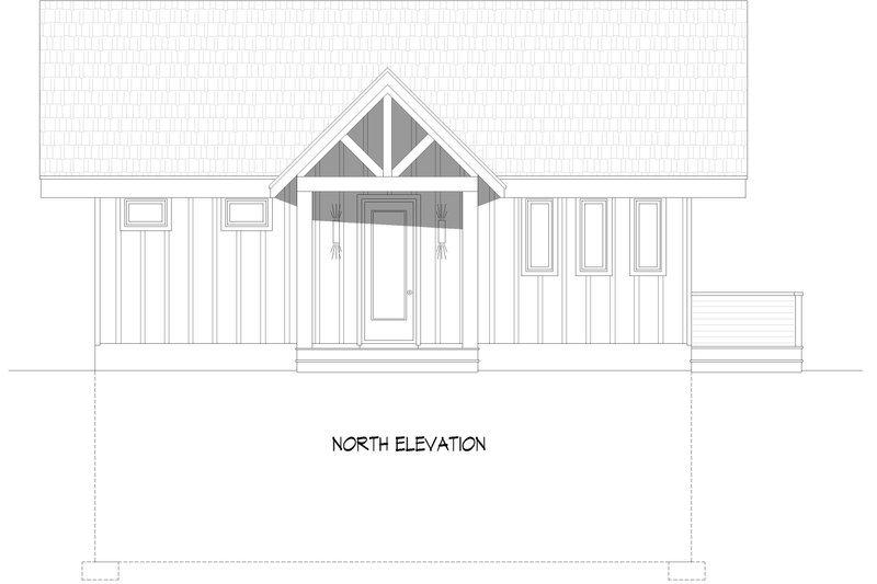 Architectural House Design - Exterior - Rear Elevation 1 for Country House Plan #932-1386 - 3 bed, 2.5 bath