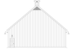 Exterior - Other Elevation 1 for Farmhouse House Plan #932-960, 0 bath