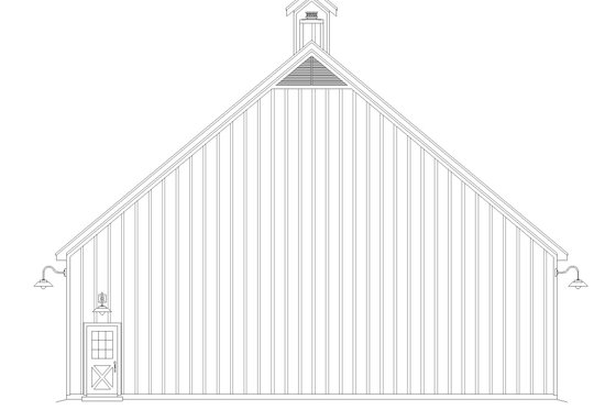 Exterior - Other Elevation 1 for Farmhouse House Plan #932-960, 0 bath