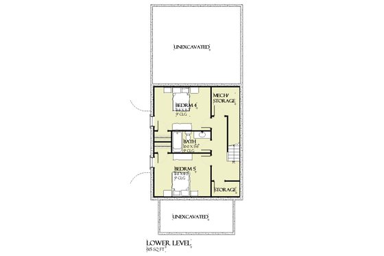 Floor Plan - Lower Floor for Beach House Plan #901-165 - 5 bed, 3.5 bath