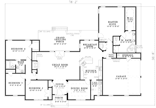 Traditional Floor Plan - Main Floor Plan #17-2087