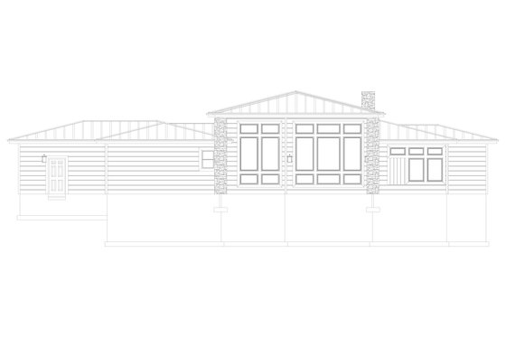 Exterior - Rear Elevation 3 for Contemporary House Plan #1060-273 - 3 bed, 2.5 bath