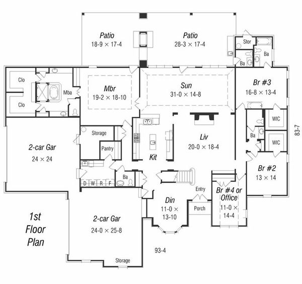 Floor Plan - Main Floor Plan #329-388