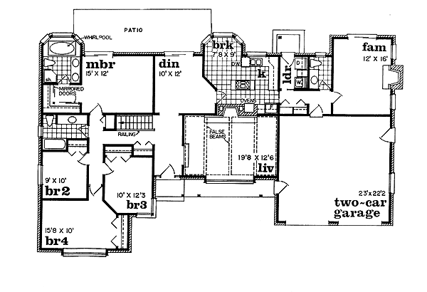 Ranch Floor Plan - Main Floor Plan #47-152