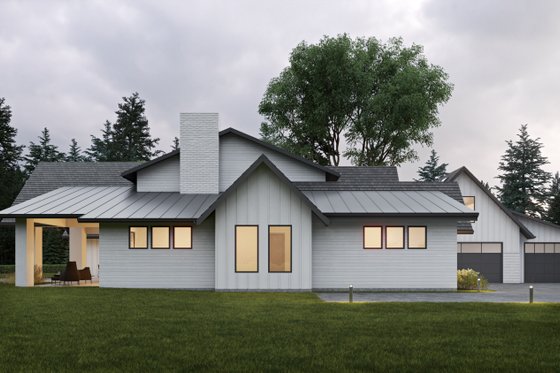 Exterior - Front Elevation 3 for European House Plan #1066-273 - 6 bed, 4.5 bath