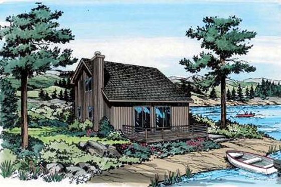 Exterior - Front Elevation House Plan #312-364 - 3 bed, 2 bath