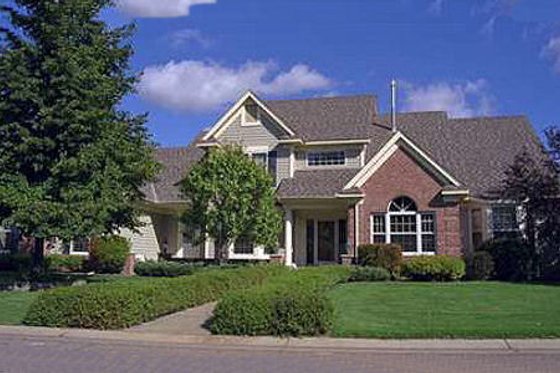 Exterior - Front Elevation for European House Plan #51-154 - 4 bed, 3.5 bath