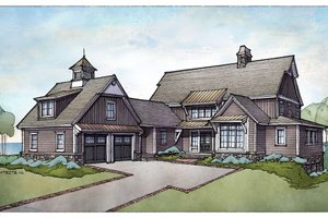 Country Exterior - Front Elevation Plan #928-322