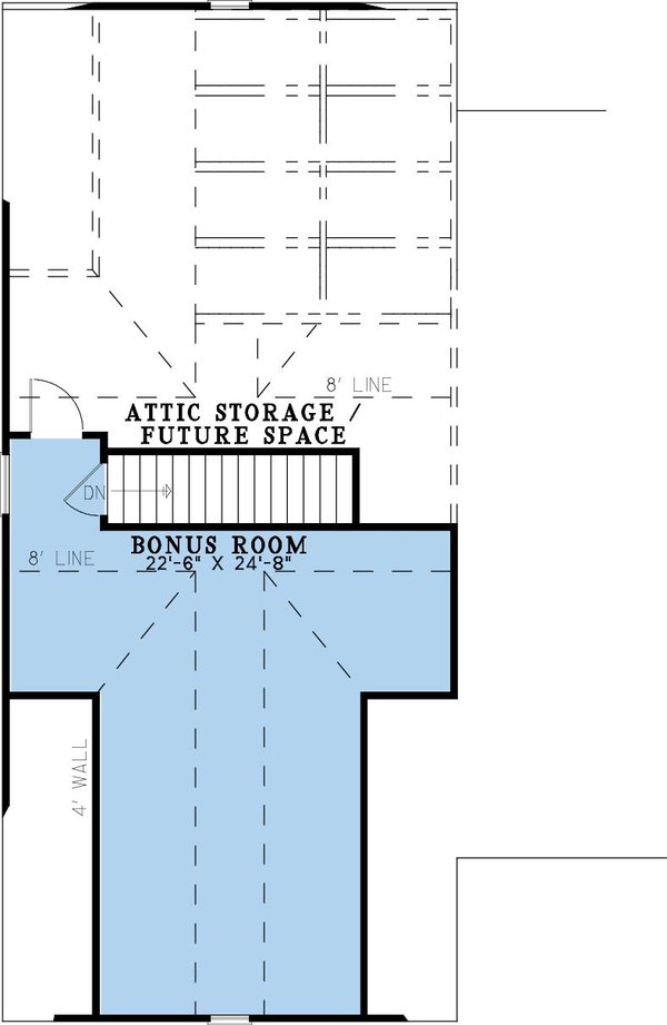 House Blueprint - Farmhouse Floor Plan - Upper Floor Plan #923-440