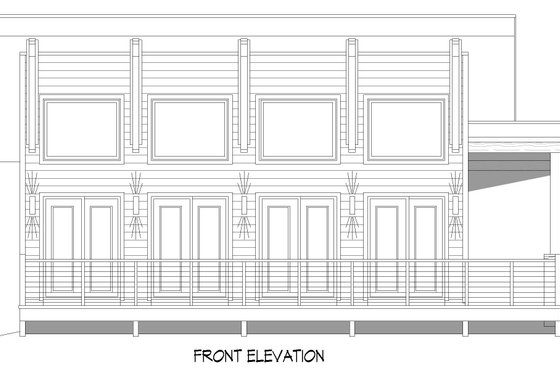 Exterior - Front Elevation 3 for Modern House Plan #932-730 - 1 bed, 1.5 bath